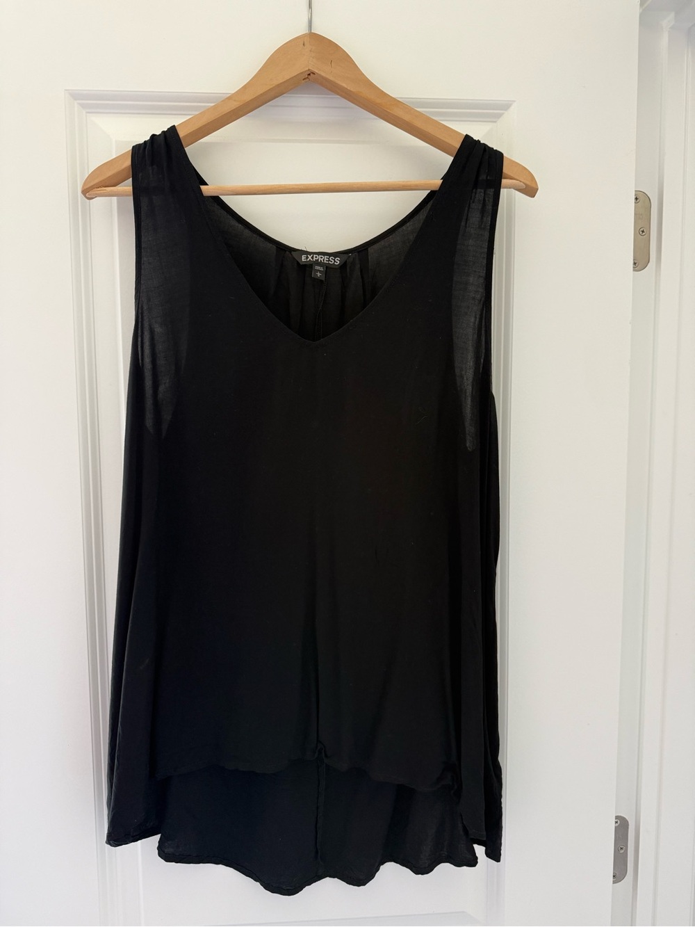 Express Black Sleeveless V-Neck Layered Camisole